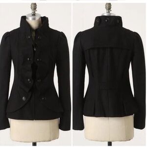 Anthropologie Idra Cream Confection Jacket.  Black.  Size 0.